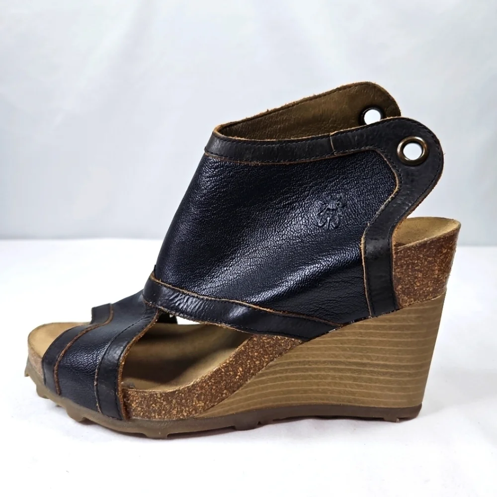 Fly London Adye Wedge Sandals Size 38